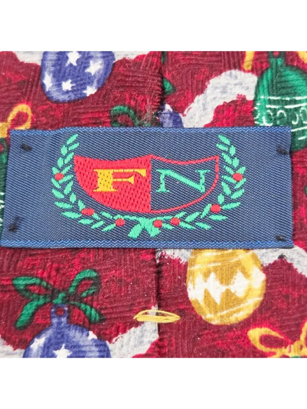 FN Fashion Neckwear Tie Mens Silk Christmas Ornaments Bows Holiday USA